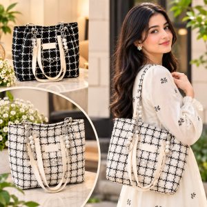 Fashion Check Tote Bag